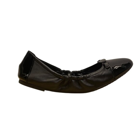 Michael Kors Womens Black Leather Quilted Interior Joyce Ballet Flats Size 10M - Picture 1 of 10